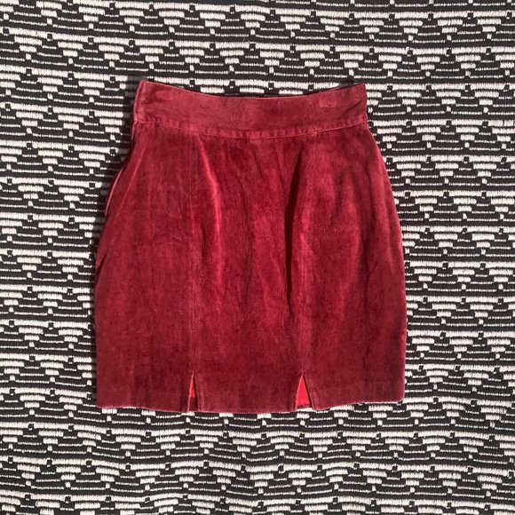 vtg velvet hi waist skirt - Picture 8 of 12
